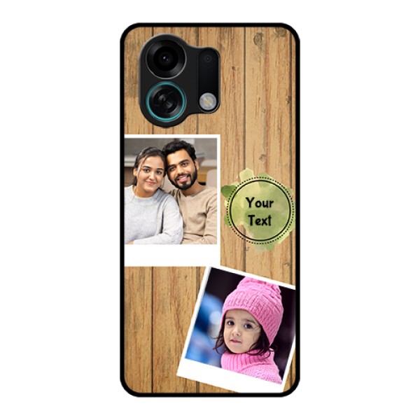 Oppo K13 Turbo 5G Custom Glass Phone Case - Wooden Texture Design