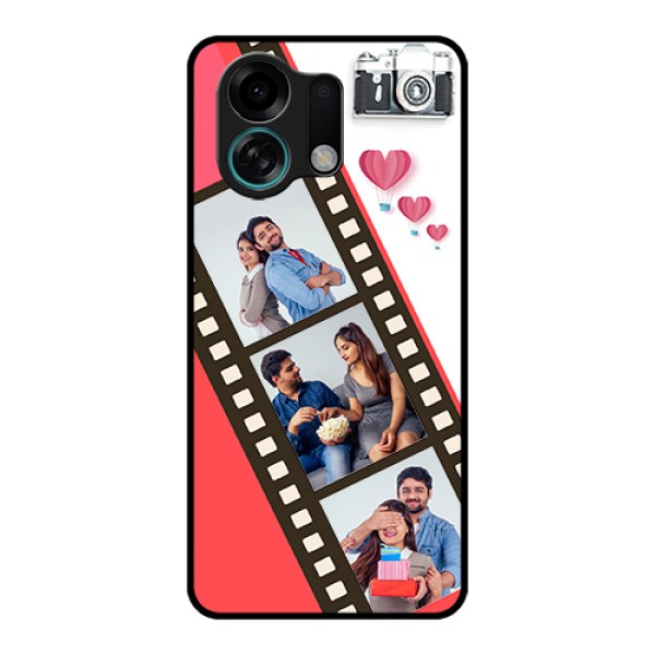 Oppo K13 Turbo 5G Custom Glass Phone Case - 3 Image Holder With Film Reel