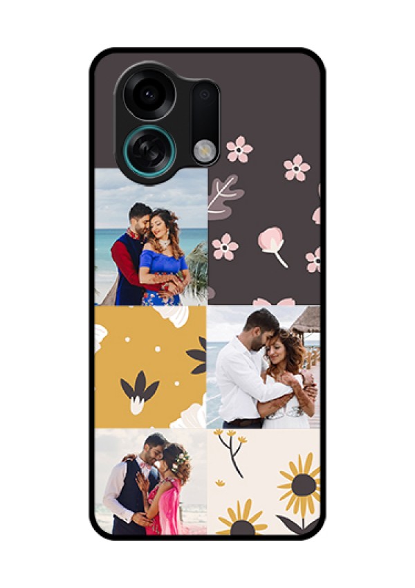 Oppo K13 Turbo 5G Custom Glass Phone Case - 3 Images With Floral Design