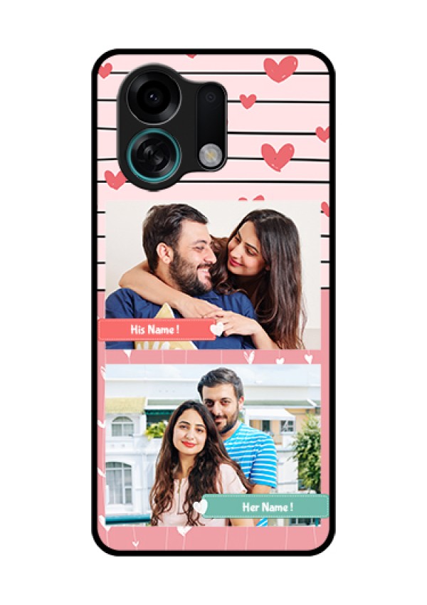 Oppo K13 Turbo 5G Custom Glass Phone Case - Photo With Heart Design