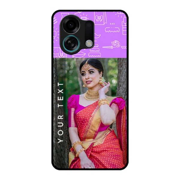 Oppo K13 Turbo 5G Custom Glass Phone Case - Birthday Icons Design