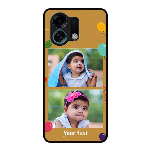 Oppo K13 Turbo 5G Custom Glass Phone Case - Image Holder With Birthday Celebrations Design Oppo K13 Turbo 5G Custom Glass Phone Case - Image Holder With Birthday Celebrations Design