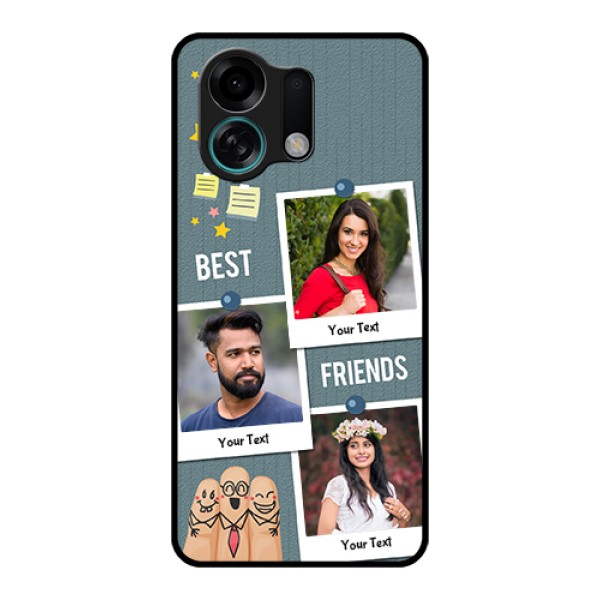 Oppo K13 Turbo 5G Custom Glass Phone Case - Sticky Frames And Friendship Design Oppo K13 Turbo 5G Custom Glass Phone Case - Sticky Frames And Friendship Design