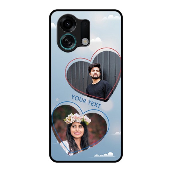 Oppo K13 Turbo 5G Custom Glass Phone Case - Blue Color Couple Design