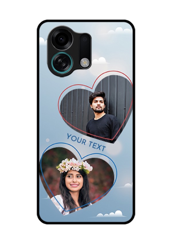 Oppo K13 Turbo 5G Custom Glass Phone Case - Blue Color Couple Design