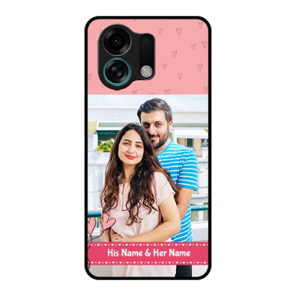 Oppo K13 Turbo 5G Custom Glass Phone Case - Love Design Peach Color Oppo K13 Turbo 5G Custom Glass Phone Case - Love Design Peach Color