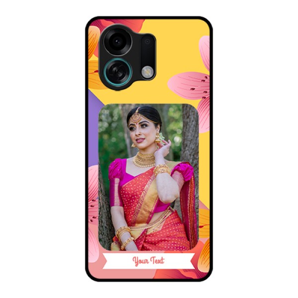 Oppo K13 Turbo 5G Custom Glass Phone Case - 3 Image With Vintage Floral Design Oppo K13 Turbo 5G Custom Glass Phone Case - 3 Image With Vintage Floral Design