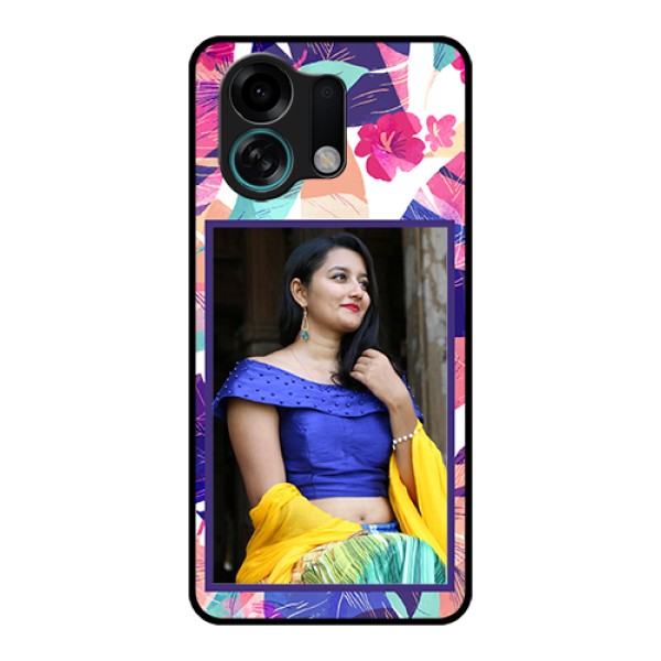 Oppo K13 Turbo 5G Custom Glass Phone Case - Abstract Floral Design