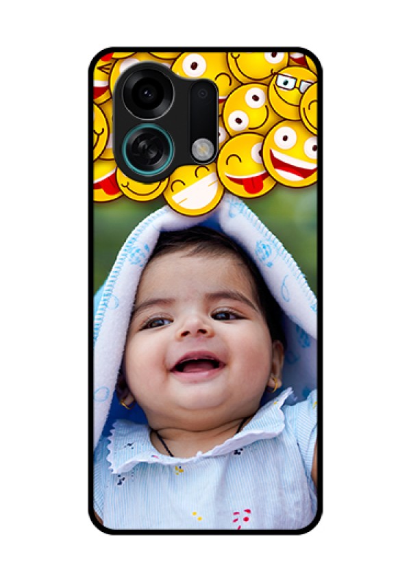Oppo K13 Turbo 5G Custom Glass Phone Case - With Smiley Emoji Design