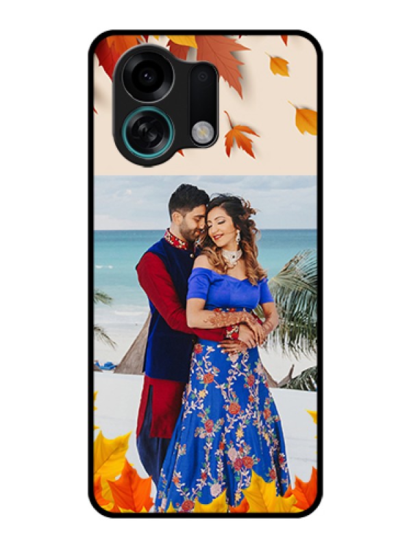 Custom Oppo K13 Turbo 5G Custom Glass Phone Case - Autumn Maple Leaves Design