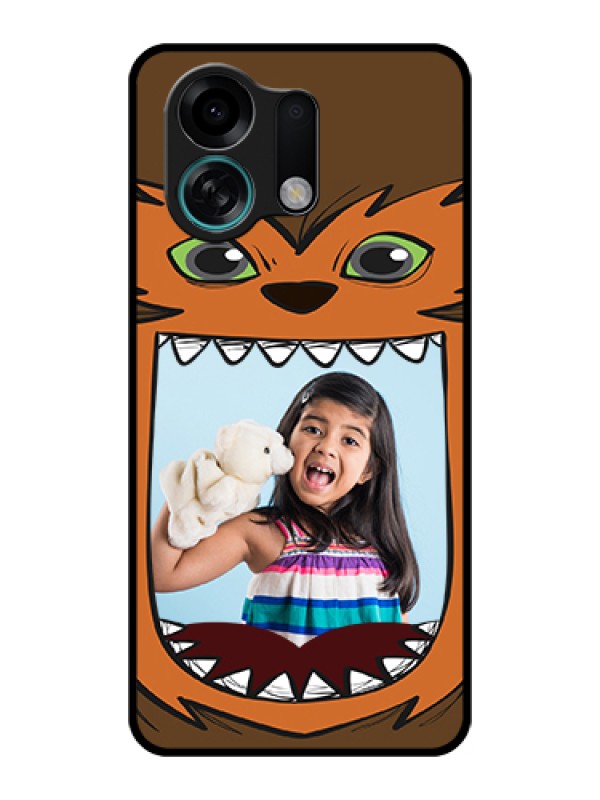 Custom Oppo K13 Turbo 5G Custom Glass Phone Case - Owl Monster Back Case Design