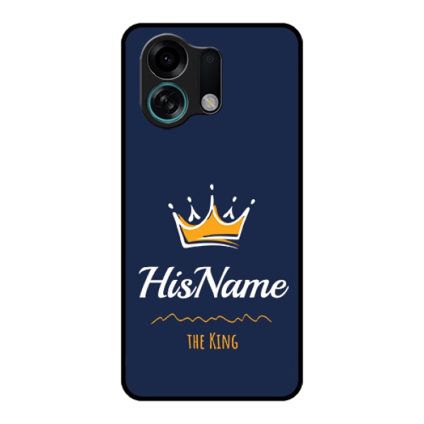 Oppo K13 Turbo 5G Custom Glass Phone Case - King With Name Design
