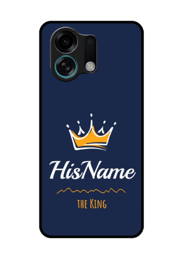 Oppo K13 Turbo 5G Custom Glass Phone Case - King With Name Design