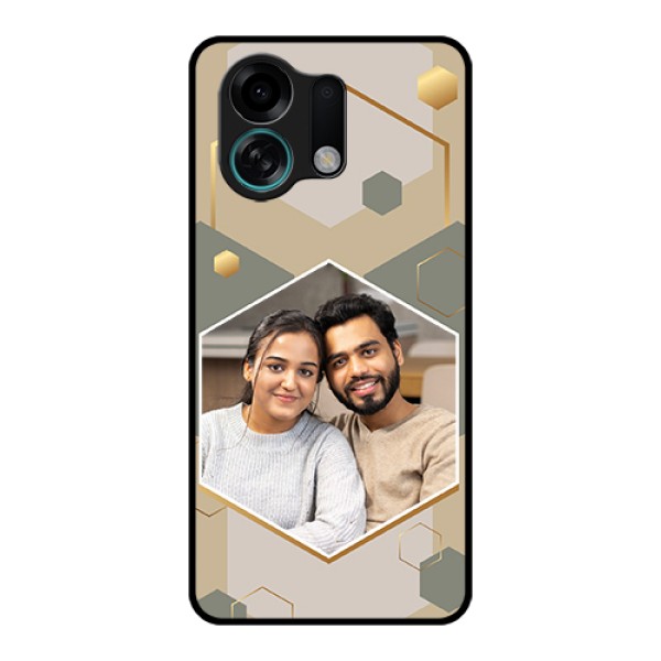 Oppo K13 Turbo 5G Custom Glass Phone Case - Stylish Hexagon Pattern Design Oppo K13 Turbo 5G Custom Glass Phone Case - Stylish Hexagon Pattern Design