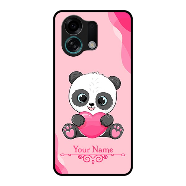 Oppo K13 Turbo 5G Custom Glass Phone Case - Cute Panda Design
