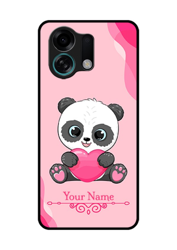 Oppo K13 Turbo 5G Custom Glass Phone Case - Cute Panda Design