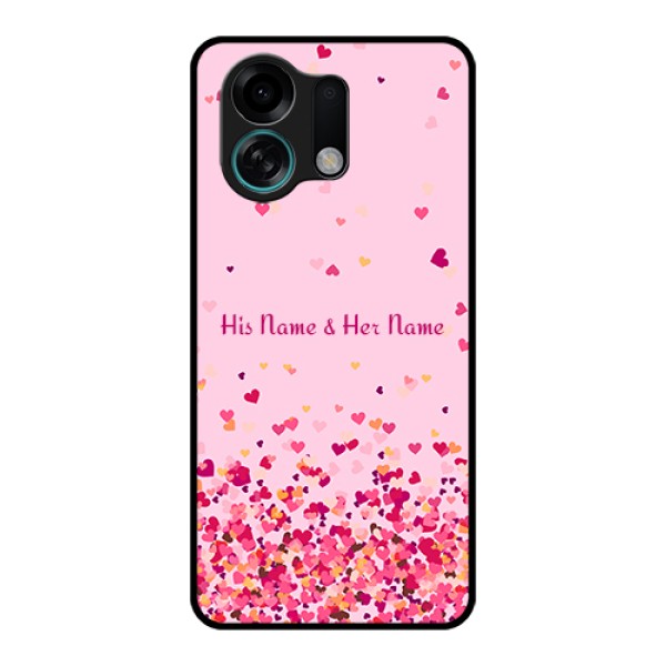 Oppo K13 Turbo 5G Custom Glass Phone Case - Floating Hearts Design