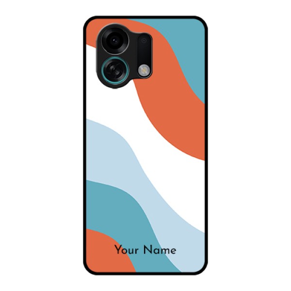 Oppo K13 Turbo 5G Custom Glass Phone Case - Coloured Waves Design