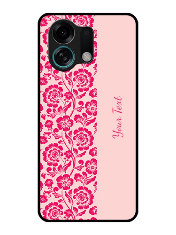 Custom Oppo K13 Turbo 5G Custom Glass Phone Case - Attractive Floral Pattern Design