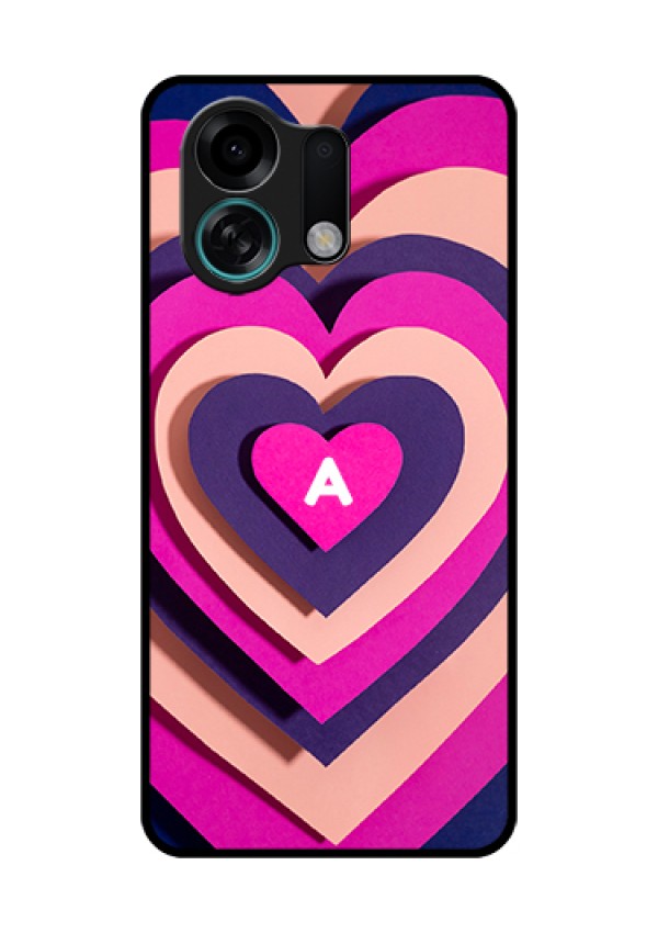 Oppo K13 Turbo 5G Custom Glass Phone Case - Cute Heart Pattern Design