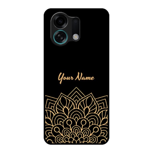 Oppo K13 Turbo 5G Custom Glass Phone Case - Golden Mandala Design