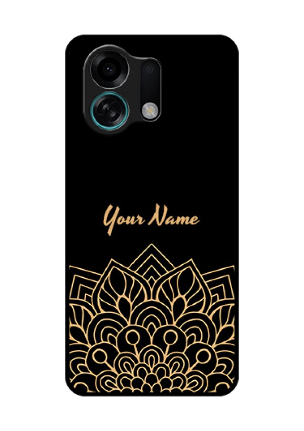 Oppo K13 Turbo 5G Custom Glass Phone Case - Golden Mandala Design