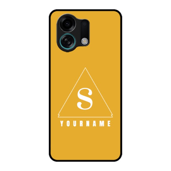 Oppo K13 Turbo 5G Custom Glass Phone Case - Simple Triangle Design