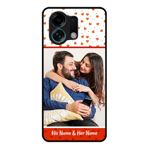 Oppo K13 Turbo Pro 5G Custom Glass Phone Case - Orange Love Symbol Design Oppo K13 Turbo Pro 5G Custom Glass Phone Case - Orange Love Symbol Design
