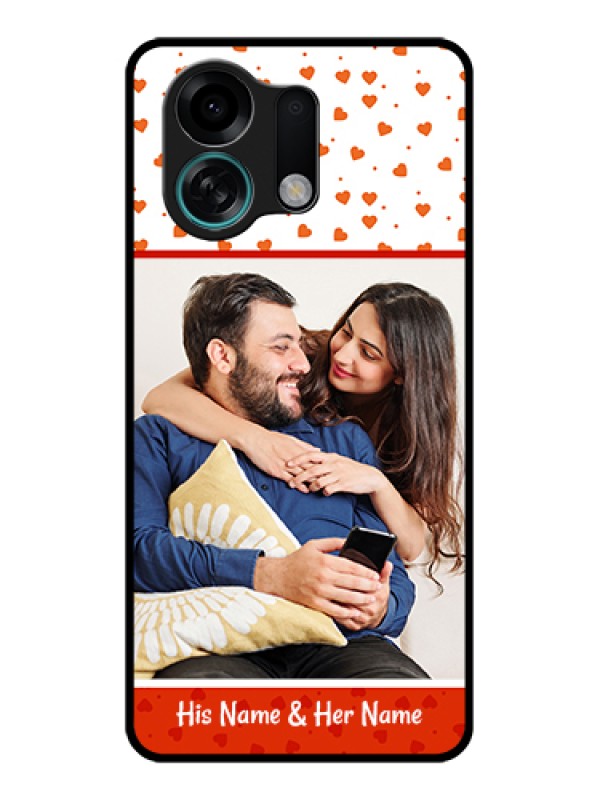 Custom Oppo K13 Turbo Pro 5G Custom Glass Phone Case - Orange Love Symbol Design