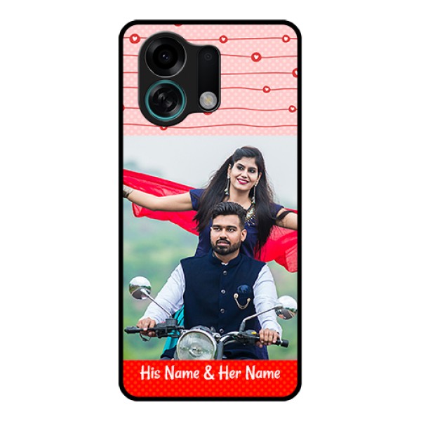 Oppo K13 Turbo Pro 5G Custom Glass Phone Case - Red Pattern Case Design