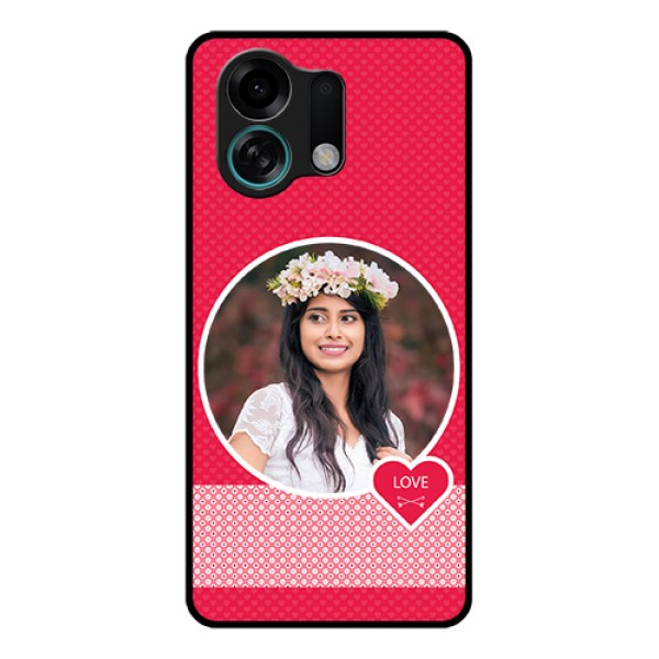 Oppo K13 Turbo Pro 5G Custom Glass Phone Case - Pink Color Pattern Design Oppo K13 Turbo Pro 5G Custom Glass Phone Case - Pink Color Pattern Design