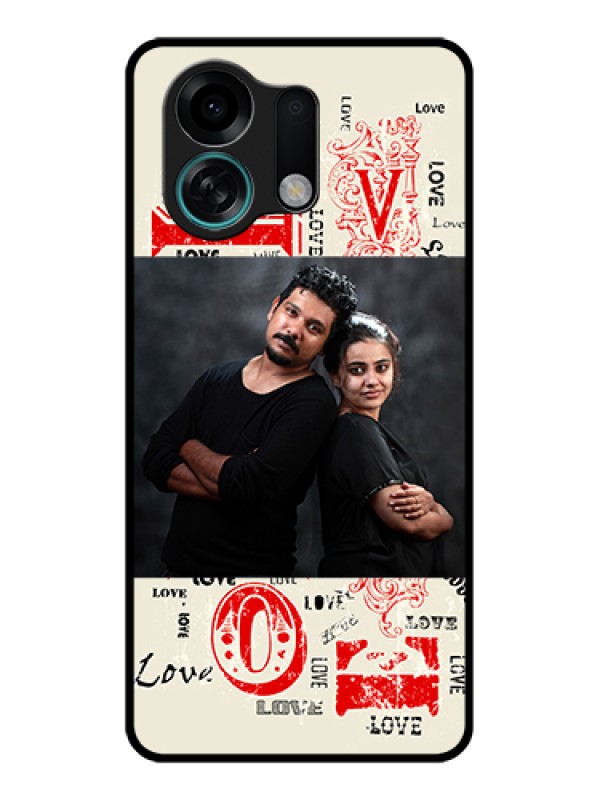 Custom Oppo K13 Turbo Pro 5G Custom Glass Phone Case - Trendy Love Design Case