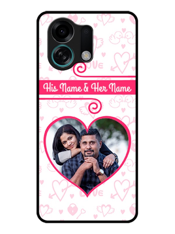 Custom Oppo K13 Turbo Pro 5G Custom Glass Phone Case - Heart Shape Love Design