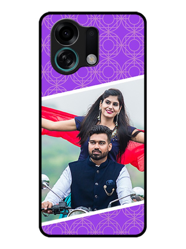 Custom Oppo K13 Turbo Pro 5G Custom Glass Phone Case - Violet Color Pattern Design