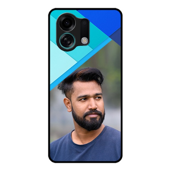 Oppo K13 Turbo Pro 5G Custom Glass Phone Case - Blue Pattern Design