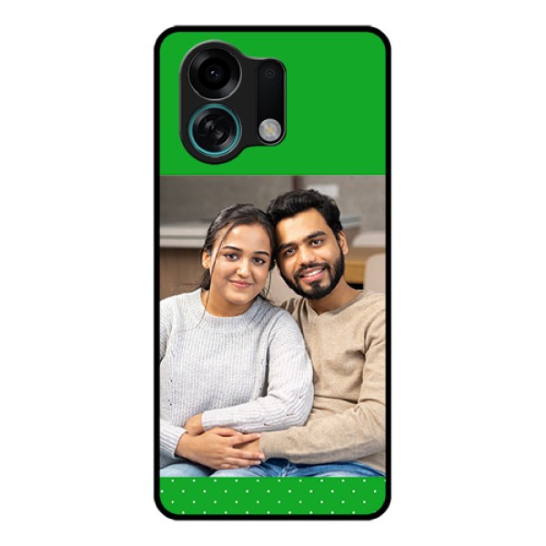 Oppo K13 Turbo Pro 5G Custom Glass Phone Case - Green Pattern Design