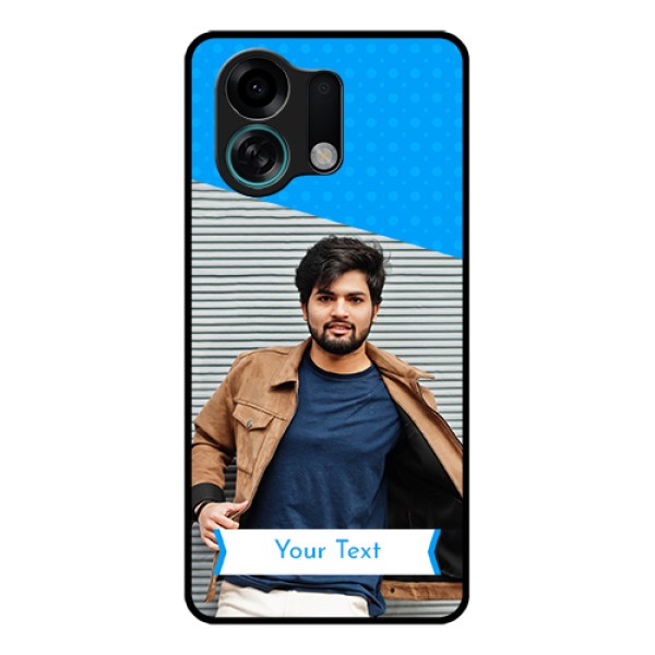 Oppo K13 Turbo Pro 5G Custom Glass Phone Case - Simple Blue Color Design