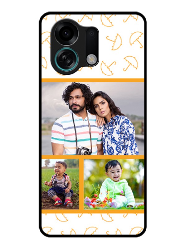 Custom Oppo K13 Turbo Pro 5G Custom Glass Phone Case - Yellow Pattern Design