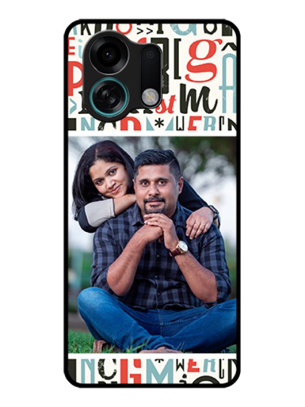 Custom Oppo K13 Turbo Pro 5G Custom Glass Phone Case - Alphabet Design