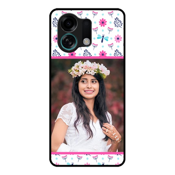 Oppo K13 Turbo Pro 5G Custom Glass Phone Case - Colorful Flower Design