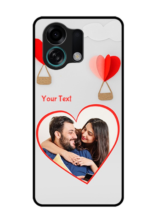 Oppo K13 Turbo Pro 5G Custom Glass Phone Case - Parachute Love Design