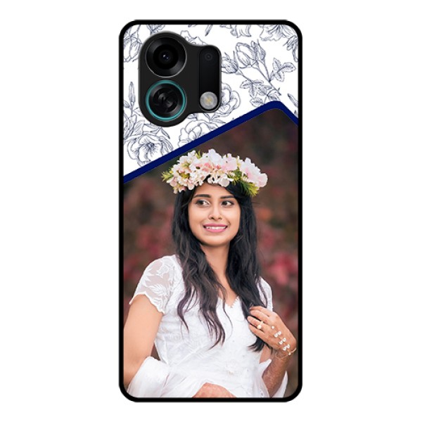 Oppo K13 Turbo Pro 5G Custom Glass Phone Case - Classy Floral Design