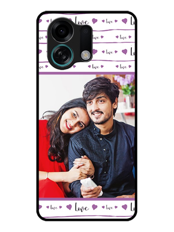 Custom Oppo K13 Turbo Pro 5G Custom Glass Phone Case - Couples Heart Design