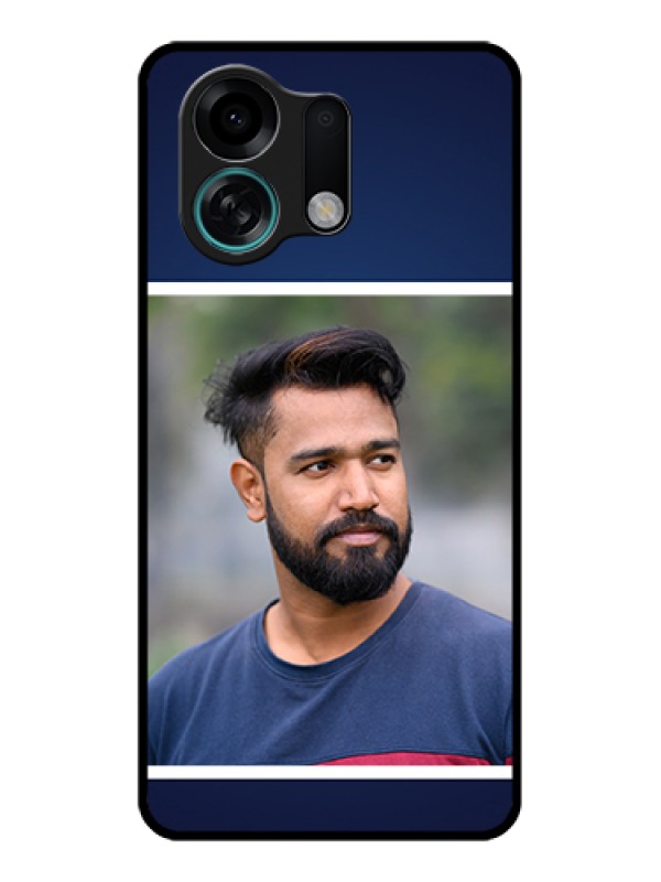 Custom Oppo K13 Turbo Pro 5G Custom Glass Phone Case - Simple Royal Blue Design