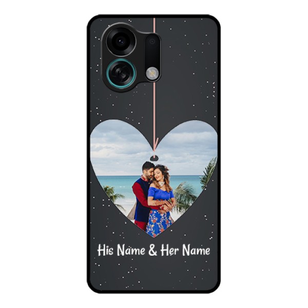Oppo K13 Turbo Pro 5G Custom Glass Phone Case - Hanging Heart Design