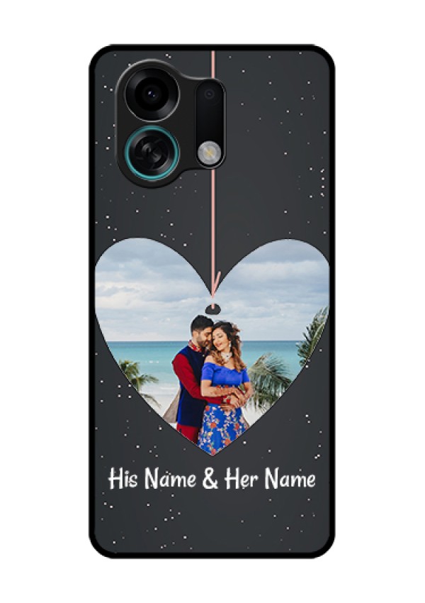 Oppo K13 Turbo Pro 5G Custom Glass Phone Case - Hanging Heart Design