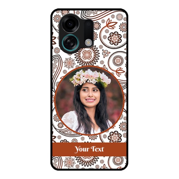 Oppo K13 Turbo Pro 5G Custom Glass Phone Case - Abstract Flower Design