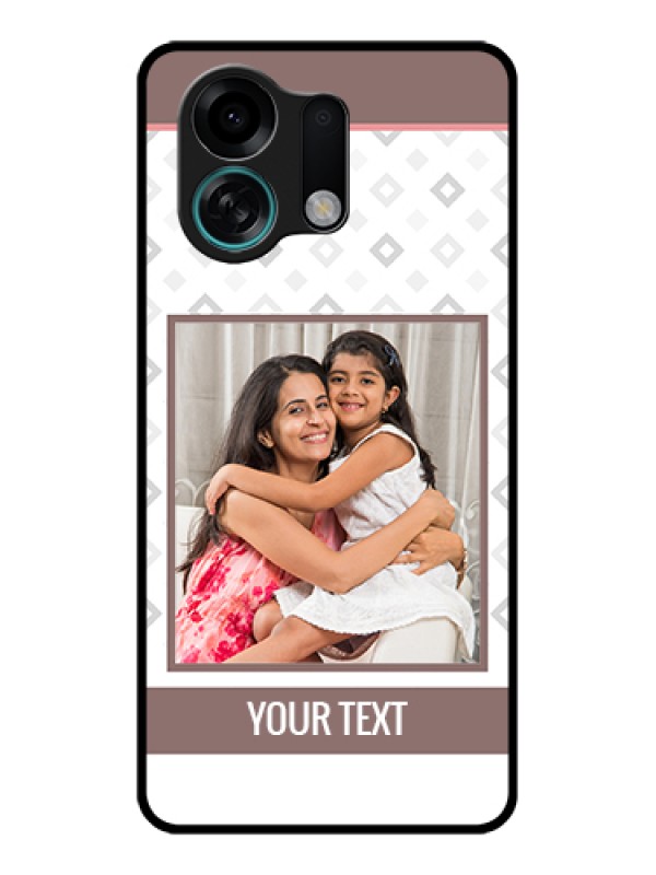 Custom Oppo K13 Turbo Pro 5G Custom Glass Phone Case - Simple Diamond Design