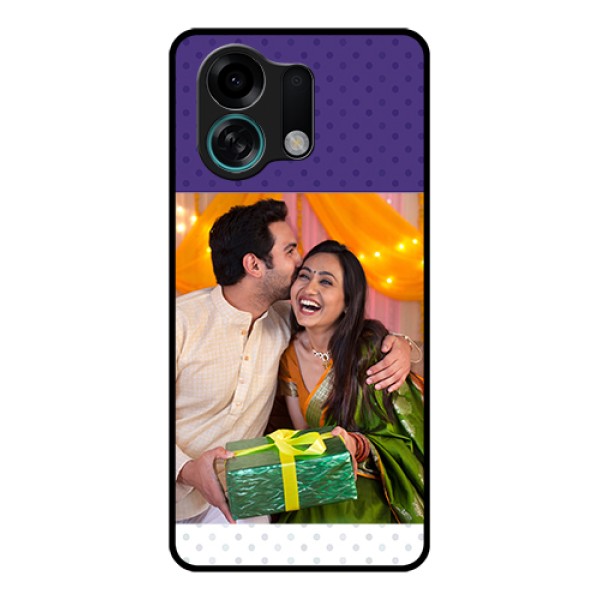 Oppo K13 Turbo Pro 5G Custom Glass Phone Case - Violet Colored Pattern Design Oppo K13 Turbo Pro 5G Custom Glass Phone Case - Violet Colored Pattern Design