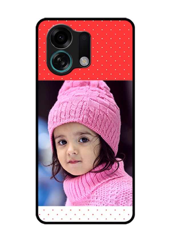 Oppo K13 Turbo Pro 5G Custom Glass Phone Case - Red Pattern Design